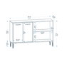 Hanah Home Consola Frezya - Roble Zafiro y Blanco